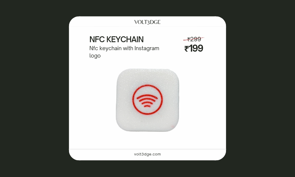 NFC Keychain with Instagram Logo